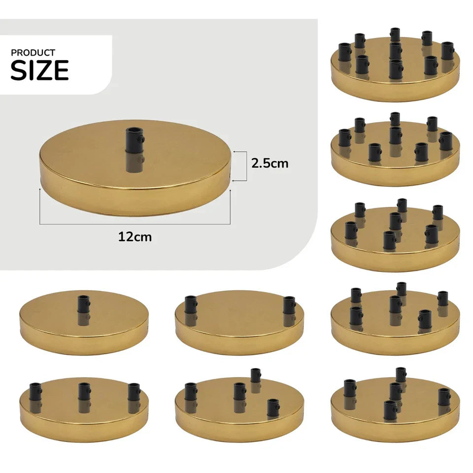 French Gold 8-Outlet Ceiling Rose